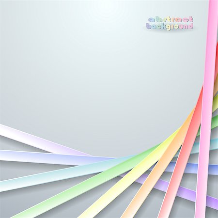 simsearch:400-07412341,k - Abstract paper rainbow ribbons on gray background Stock Photo - Budget Royalty-Free & Subscription, Code: 400-07106946