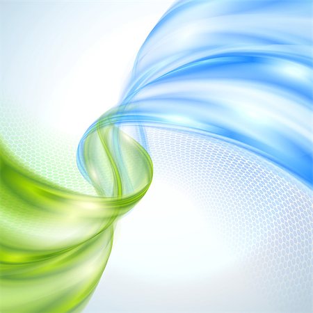 digital motion - Abstract green and blue wave background Stock Photo - Budget Royalty-Free & Subscription, Code: 400-07106948