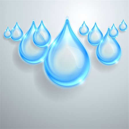 simsearch:400-04370983,k - Blue shiny water drops Photographie de stock - Aubaine LD & Abonnement, Code: 400-07106955