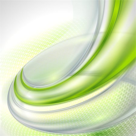 energy swirl - Abstract gray waving background with green element Stock Photo - Budget Royalty-Free & Subscription, Code: 400-07106994
