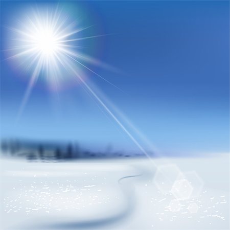 simsearch:400-05301094,k - Winter landscape.The illustration contains transparency and effects. EPS10 Stockbilder - Microstock & Abonnement, Bildnummer: 400-07107176
