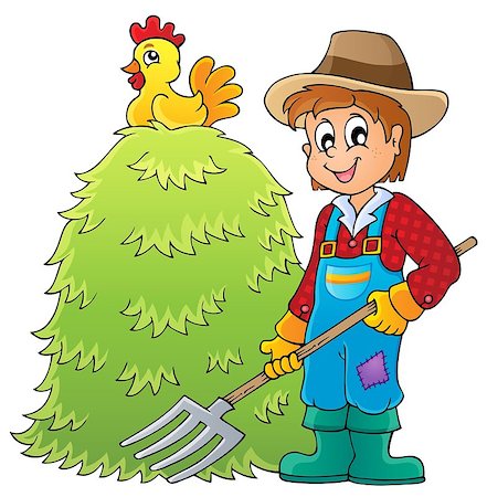 Farmer theme image 1 - eps10 vector illustration. Foto de stock - Super Valor sin royalties y Suscripción, Código: 400-07107210