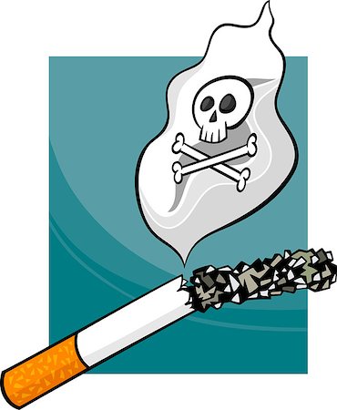 risk of death vector - Cartoon Concept Illustration about Harmfulness of Smoking Cigarettes Stock Photo - Budget Royalty-Free & Subscription, Code: 400-07107359