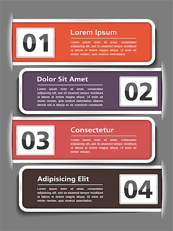 simsearch:400-06912217,k - Modern design template with four elements and place for your text, vector eps10 illustration Stock Photo - Budget Royalty-Free & Subscription, Code: 400-07107524