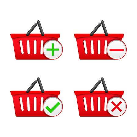 simsearch:400-04164257,k - Shopping basket with different symbols, vector eps10 illustration Stock Photo - Budget Royalty-Free & Subscription, Code: 400-07107555