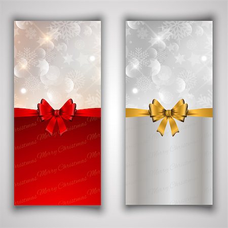 star background banners - Decorative Christmas backgrounds with ribbons and bokeh lights Photographie de stock - Aubaine LD & Abonnement, Code: 400-07107620