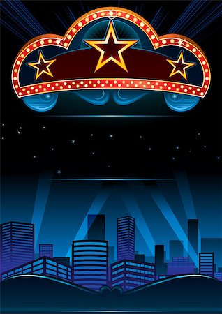 Design for great entertainment show in city Stock Photo - Budget Royalty-Free & Subscription, Code: 400-07107809