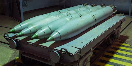 Trolley with Combat Ballistic Missiles World War II Period. Stock Photo - Budget Royalty-Free & Subscription, Code: 400-07107949