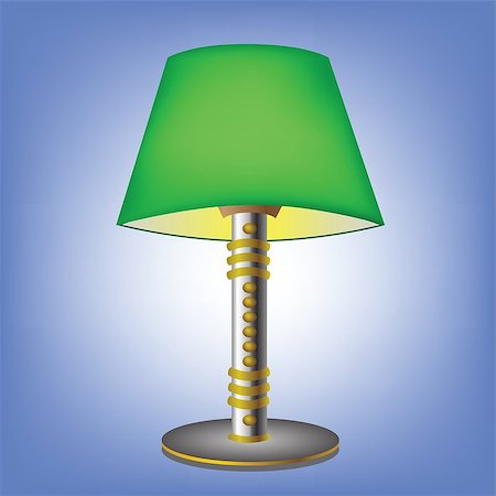 simsearch:400-04472787,k - colorful illustration with decorative green table lamp for your design Photographie de stock - Aubaine LD & Abonnement, Code: 400-07100018