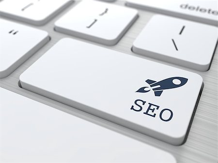 seo - SEO. Button on Modern Computer Keyboard. Internet Concept. 3D Render. Stock Photo - Budget Royalty-Free & Subscription, Code: 400-07100096