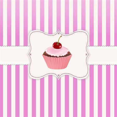 simsearch:400-06104035,k - Vintage Label With Cupcake With Gradient Mesh, Vector Illustration Photographie de stock - Aubaine LD & Abonnement, Code: 400-07101090