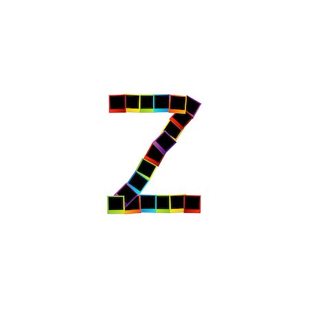 simsearch:400-07099266,k - Alphabet Z with colorful polaroids Fotografie stock - Microstock e Abbonamento, Codice: 400-07101753