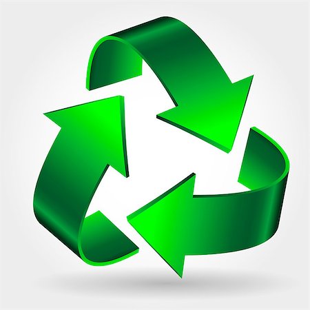 simsearch:400-04306902,k - Recycle Symbol Icon, Green Arrows Sign Isolated On White Photographie de stock - Aubaine LD & Abonnement, Code: 400-07101760