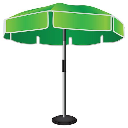 sun protection cartoon - Large industrial umbrella on a steel rack. Vector drawing. Stock Photo - Budget Royalty-Free & Subscription, Code: 400-07102105