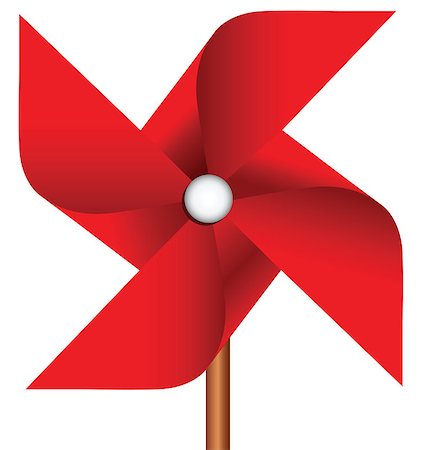 Children's toy pinwheel as a propeller. Vector illustration. Stock Photo - Budget Royalty-Free & Subscription, Code: 400-07102106