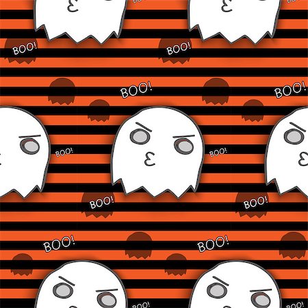simsearch:400-09067759,k - Halloween Ghost Seamless Pattern Background Vector Foto de stock - Royalty-Free Super Valor e Assinatura, Número: 400-07102852