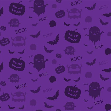 simsearch:400-09067759,k - Halloween Ghost Bat Pumpkin Seamless Pattern Background Purple Vector Foto de stock - Royalty-Free Super Valor e Assinatura, Número: 400-07102853