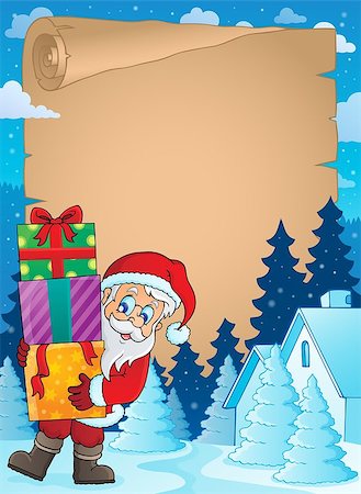 simsearch:400-08343929,k - Christmas theme parchment 2 - eps10 vector illustration. Foto de stock - Royalty-Free Super Valor e Assinatura, Número: 400-07102879