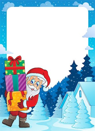 simsearch:400-08343929,k - Christmas topic frame 5 - eps10 vector illustration. Foto de stock - Super Valor sin royalties y Suscripción, Código: 400-07102882
