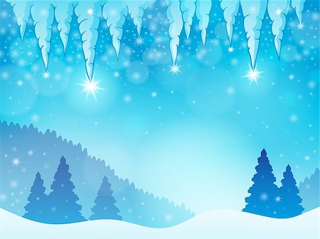 Icicle theme image 3 - eps10 vector illustration. Stock Photo - Budget Royalty-Free & Subscription, Code: 400-07102904