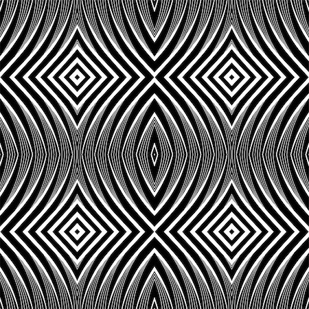 simsearch:400-07052693,k - Seamless pattern in op art design. Vector graphic. No gradient. Stock Photo - Budget Royalty-Free & Subscription, Code: 400-07103211