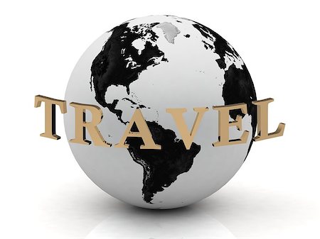 simsearch:400-08696041,k - TRAVEL abstraction inscription around earth on a white background Fotografie stock - Microstock e Abbonamento, Codice: 400-07103535