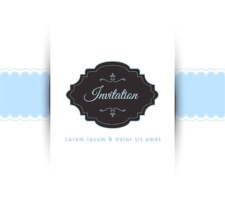 simsearch:400-08162351,k - Vector illustration of Invitation Stock Photo - Budget Royalty-Free & Subscription, Code: 400-07103590