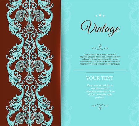 simsearch:400-07759145,k - Vector illustration of Vintage template Stock Photo - Budget Royalty-Free & Subscription, Code: 400-07103593