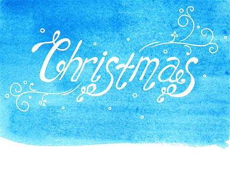 Vector illustration of Watercolor Christmas type Stock Photo - Budget Royalty-Free & Subscription, Code: 400-07103607