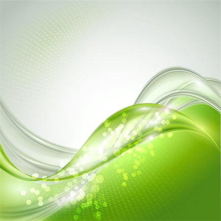 Abstract green waving background Stock Photo - Budget Royalty-Free & Subscription, Code: 400-07103663