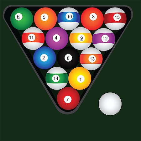 simsearch:400-08156505,k - A set of billiard balls. Vector illustration. Fotografie stock - Microstock e Abbonamento, Codice: 400-07103693