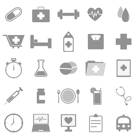 Health icons on white background, stock vector Stock Photo - Budget Royalty-Free & Subscription, Code: 400-07103888