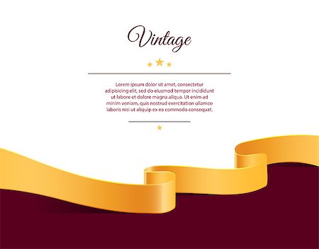 Vector illustration of Vintage template Stock Photo - Budget Royalty-Free & Subscription, Code: 400-07114240