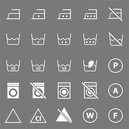 Laundry icons on gray background, stock vector Photographie de stock - Aubaine LD & Abonnement, Code: 400-07114460