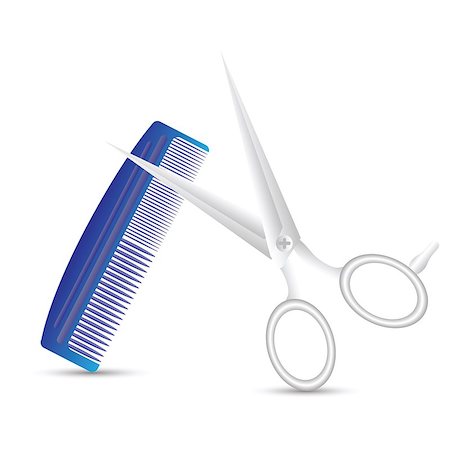 simsearch:400-08094595,k - colorful illustration with barber scissors and comb  for your design Stock Photo - Budget Royalty-Free & Subscription, Code: 400-07114714