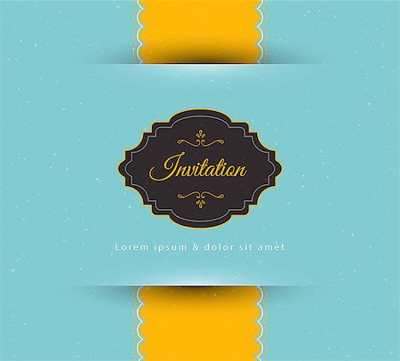 simsearch:400-07759145,k - Vector illustration of Invitation Stock Photo - Budget Royalty-Free & Subscription, Code: 400-07114940