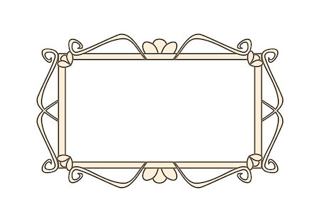 simsearch:400-04871184,k - Sweet retro art deco frame. Vector illustration isolated on white background with empty space to put picture or text Photographie de stock - Aubaine LD & Abonnement, Code: 400-07115273