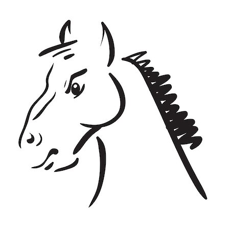 simsearch:400-07316355,k - illustration with an horse on white background  for your design Stock Photo - Budget Royalty-Free & Subscription, Code: 400-07115362