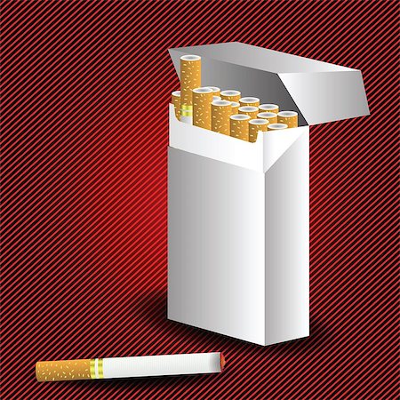 risk of death vector - colorful illustration with cigarette pack for your design Stock Photo - Budget Royalty-Free & Subscription, Code: 400-07115625