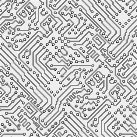 engineering circuit illustration - Circuit board vector computer seamless background - electronic pattern Stock Photo - Budget Royalty-Free & Subscription, Code: 400-07115637