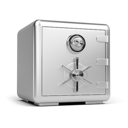 simsearch:400-04113481,k - steel safe. 3d image. Isolated white background. Stock Photo - Budget Royalty-Free & Subscription, Code: 400-07115978