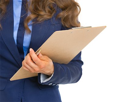 simsearch:400-06139245,k - Closeup on business woman with clipboard Foto de stock - Royalty-Free Super Valor e Assinatura, Número: 400-07116206