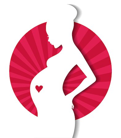 simsearch:400-05887749,k - Vector illustration of Pregnant woman's silhouette Stock Photo - Budget Royalty-Free & Subscription, Code: 400-07116626