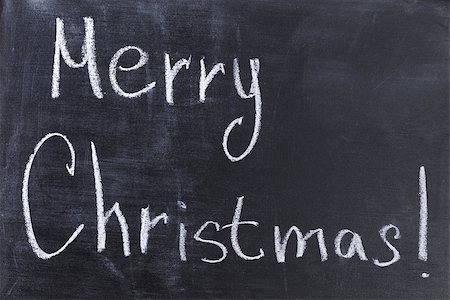 Merry Christmas text on chalkboard, high detailed photo Foto de stock - Super Valor sin royalties y Suscripción, Código: 400-07117005