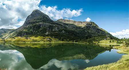 rolle pass - view of the lake Colbricon near the Rolle pass, Dolomites - Italy Stock Photo - Budget Royalty-Free & Subscription, Code: 400-07111216