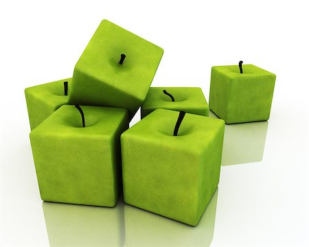 Square Green Apples. Foto de stock - Royalty-Free Super Valor e Assinatura, Número: 400-07111213
