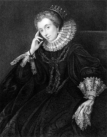 simsearch:400-04869729,k - Lucy Russell, Countess of Bedford (1580-1627) on engraving from 1831. Major aristocratic patron of the arts and literature. Engraved by H.T.Ryall and published in  ''Portraits of Illustrious Personages of Great Britain'',UK,1831. Photographie de stock - Aubaine LD & Abonnement, Code: 400-07111307