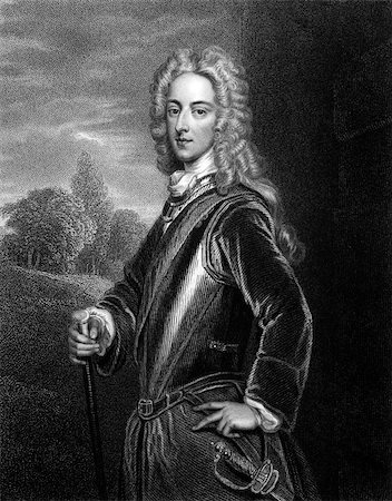 simsearch:400-07112565,k - John Montagu, 2nd Duke of Montagu (1690-1749) on engraving from 1830. British peer. Engraved by W.Finden and published in ''Portraits of Illustrious Personages of Great Britain'',UK,1830. Photographie de stock - Aubaine LD & Abonnement, Code: 400-07111300