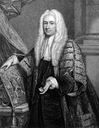 simsearch:400-04677216,k - Philip Yorke, 1st Earl of Hardwicke (1690-1764) on engraving from 1832. English lawyer and politician. Engraved by W.T.Fry and published in ''Portraits of Illustrious Personages of Great Britain'',UK,1832. Photographie de stock - Aubaine LD & Abonnement, Code: 400-07111313