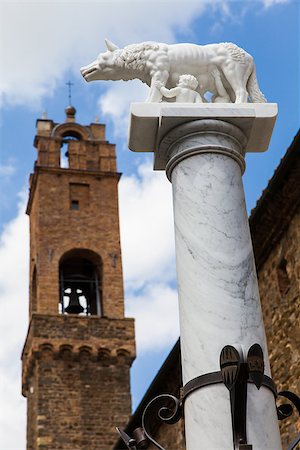 Tuscany, Italy. Statue of the legendary wolf with Romolo and Remo, founders of Rome Stock Photo - Budget Royalty-Free & Subscription, Code: 400-07111382